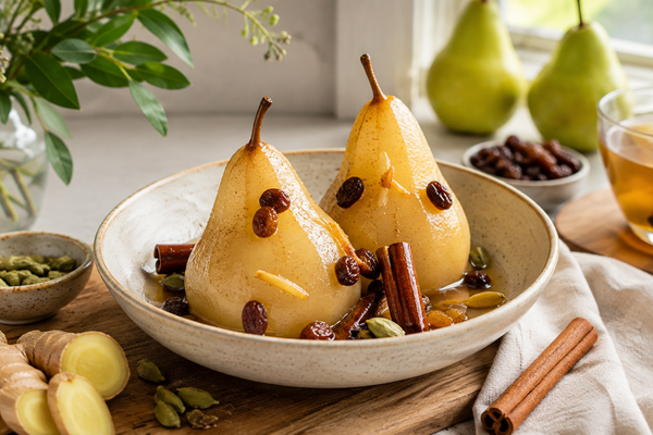 Easy Ayurvedic Poached Pears Recipe