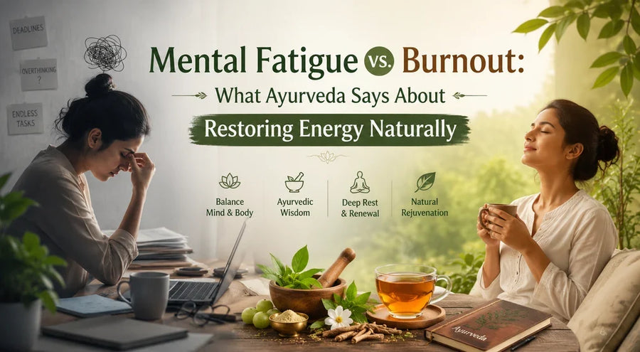 Mental Fatigue vs. Burnout: What Ayurveda Says About Restoring Energy Naturally
