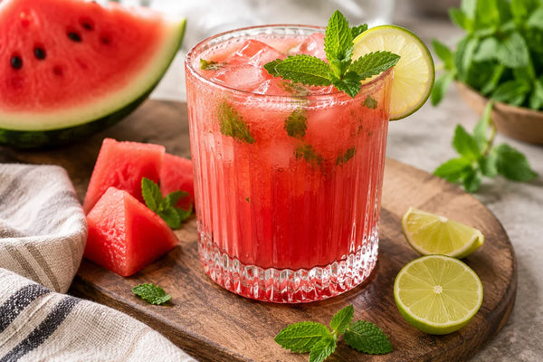 Watermelon Juice with Mint and Lime