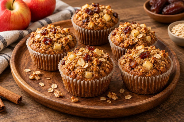 Fiber- Rich Apple And Date Breakfast Muffins