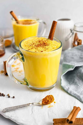 Golden turmeric milk, an Ayurvedic drink for warmth and wellness
