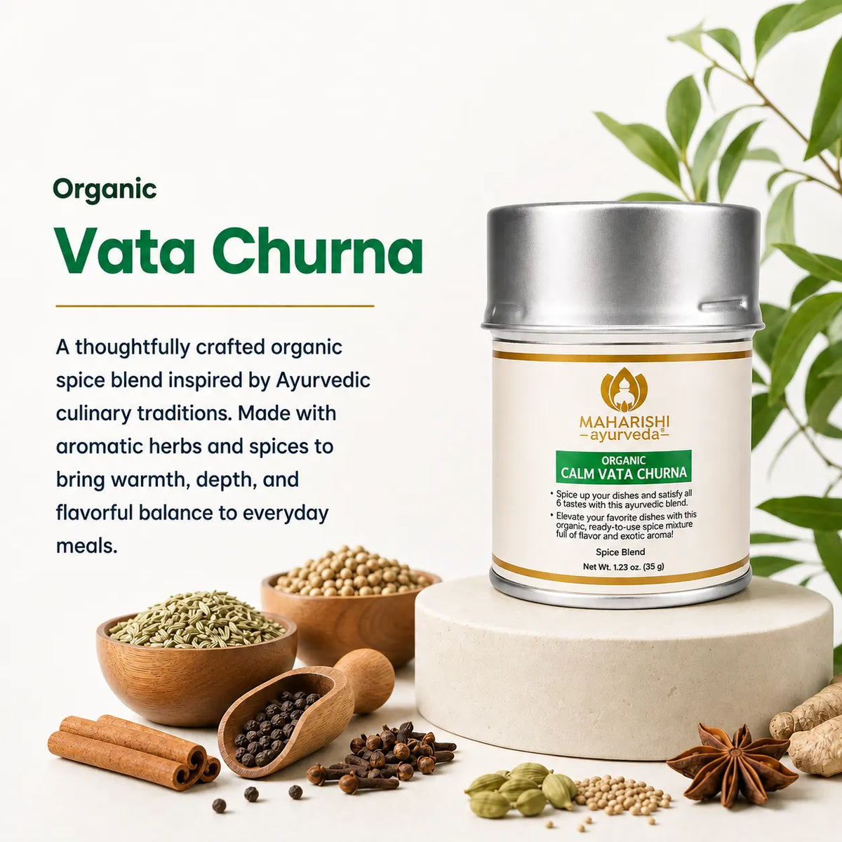 Maharishi Ayurveda Organic Calm Vata Churna 1