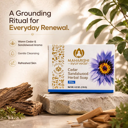 Maharishi Ayurveda Cedar Sandalwood Herbal Soap Bar Image 1