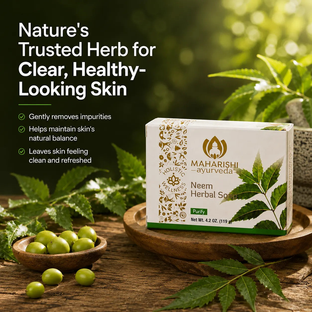 Maharishi Ayurveda Neem Herbal Soap Image 2