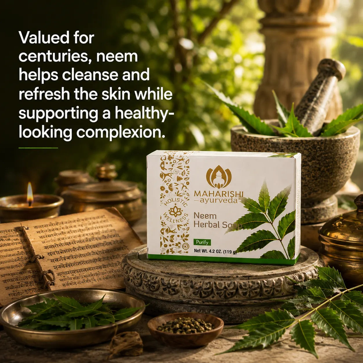 Maharishi Ayurveda Neem Herbal Soap Image 3