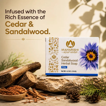 Maharishi Ayurveda Cedar Sandalwood Herbal Soap Bar Image 3