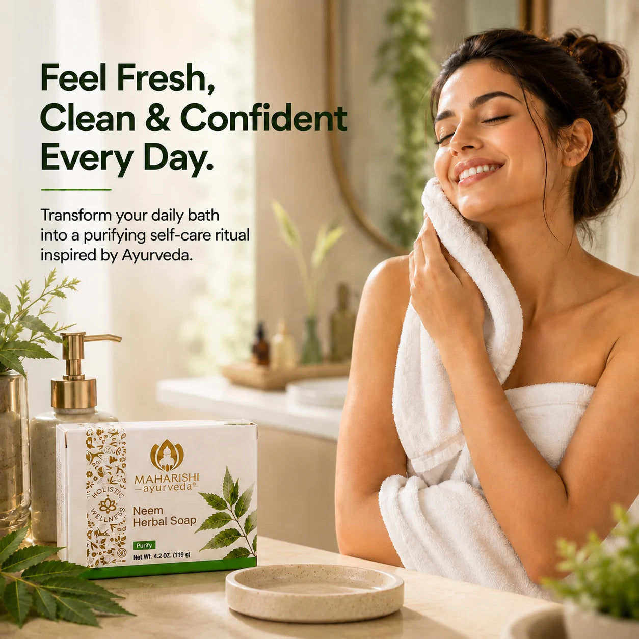Maharishi Ayurveda Neem Herbal Soap Image 5
