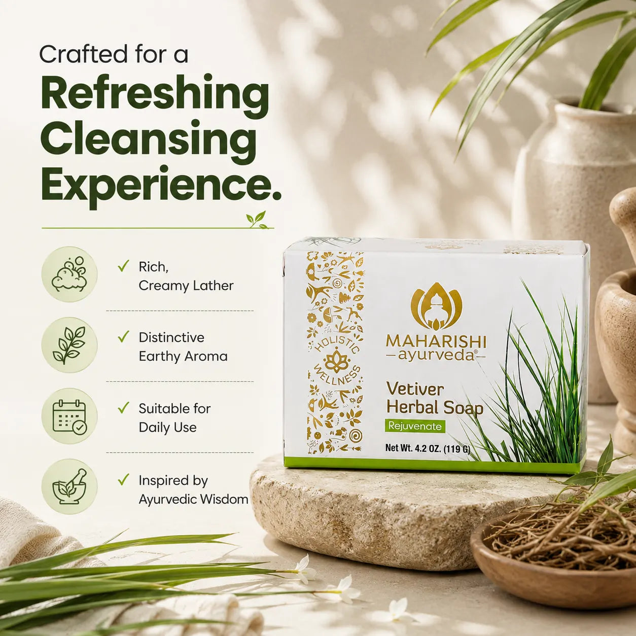 Vetiver Herbal Soap