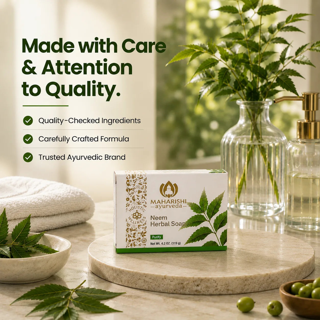 Maharishi Ayurveda Neem Herbal Soap Image 6