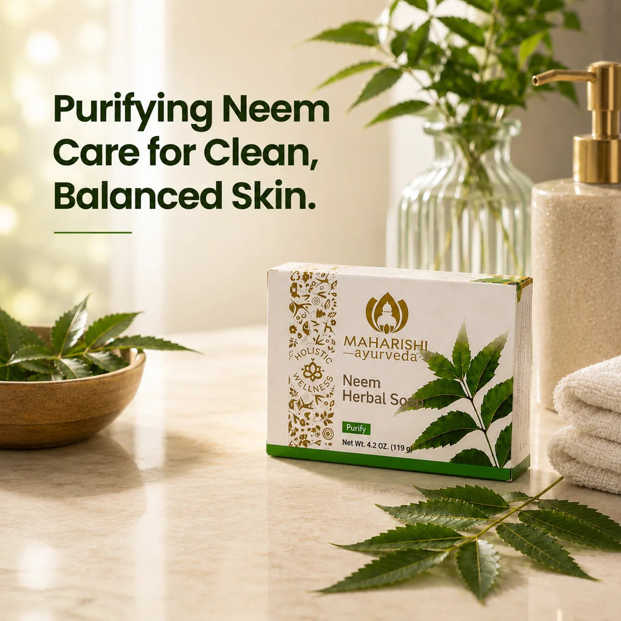 Maharishi Ayurveda Neem Herbal Soap Image 7