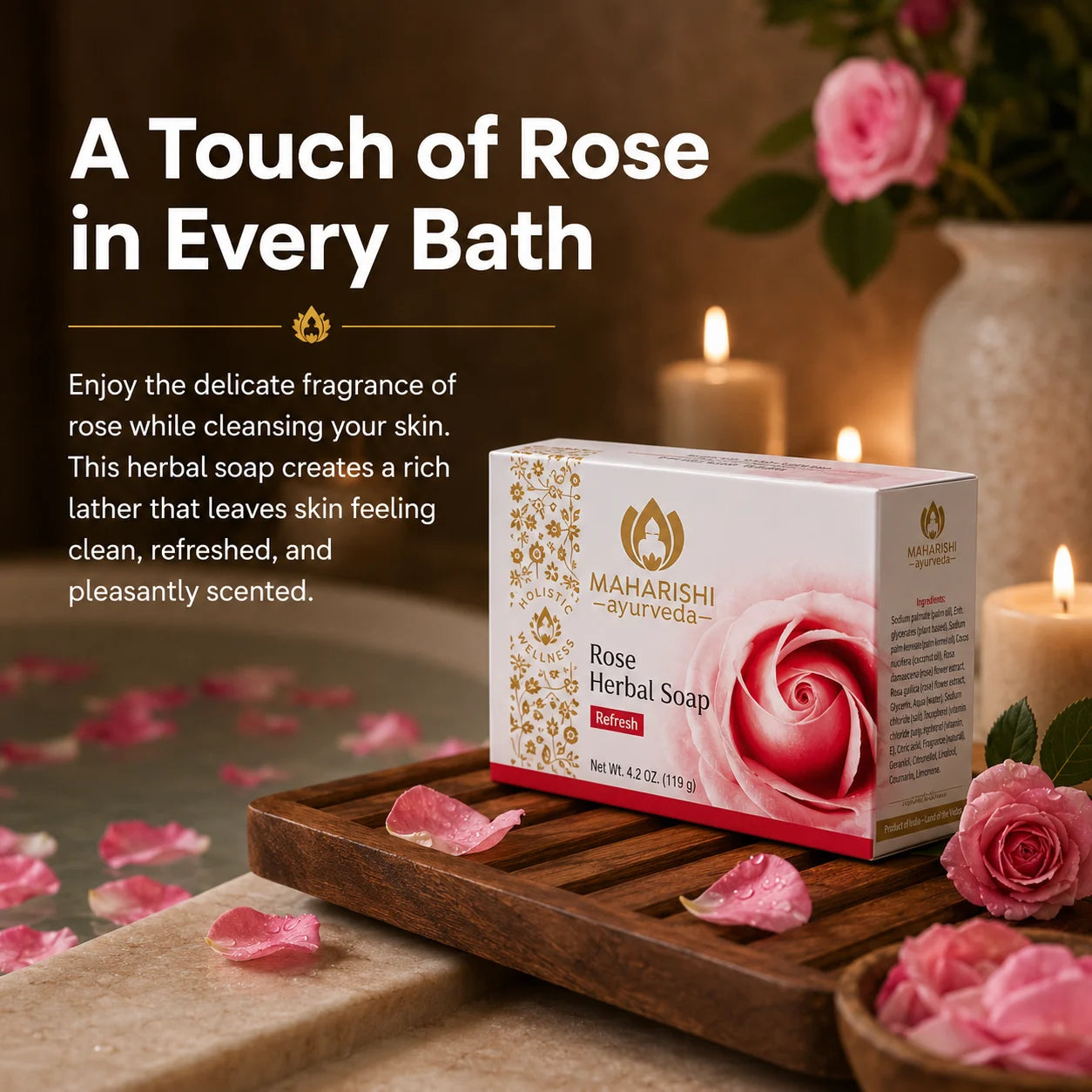 Rose Herbal Soap Bar