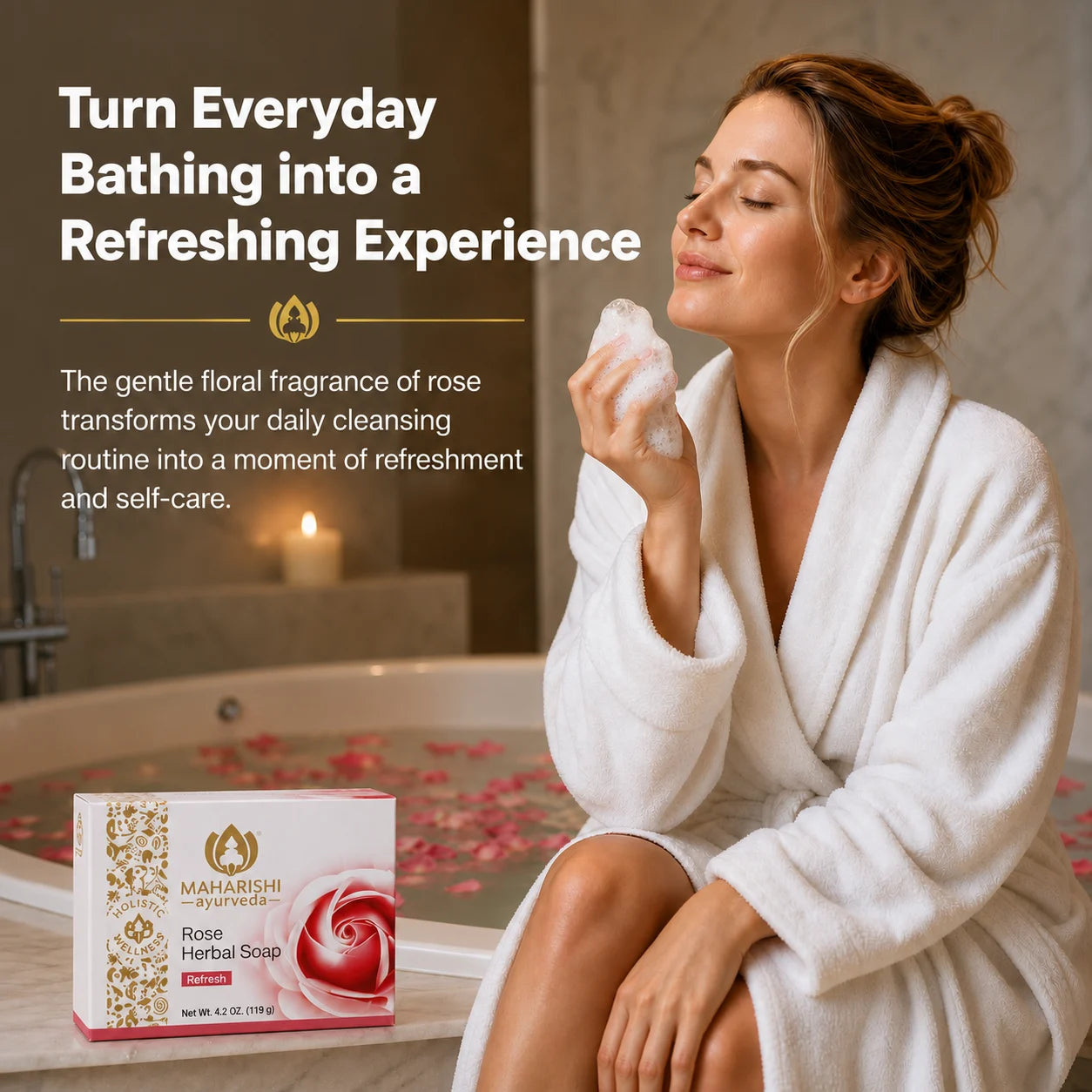 Rose Herbal Soap Bar