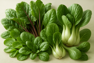 VEGETABLES
Leafy greens like spinach, chard, and bok choy are hydrating, nutrient-rich, and contain prana (life-supporting energy).