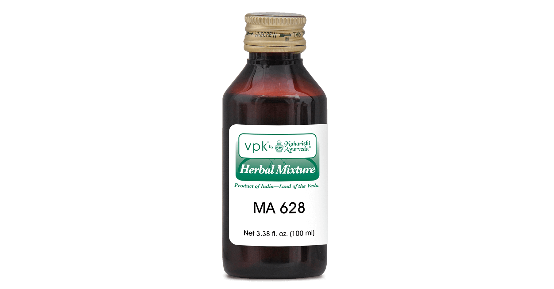 Maharishi Ayurveda T1-MA628: Bottled Herbal Oil #3628 - 100mL Front