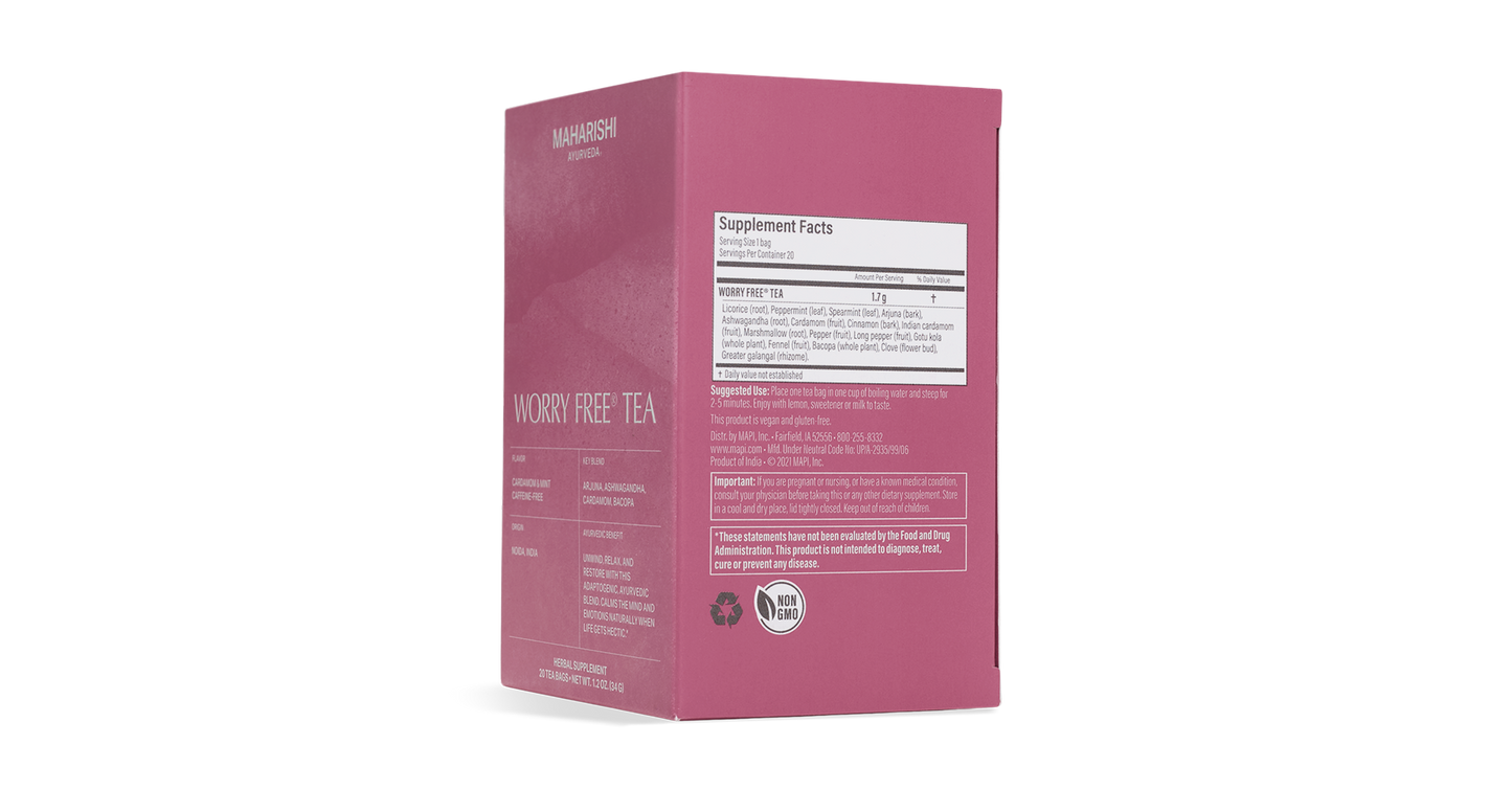 Maharishi Ayurveda Worry Free® Tea Back